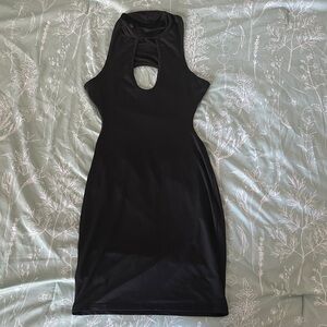Black Sleeveless Cutout Dress
